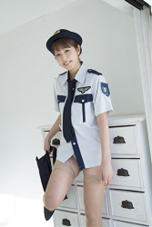 Japanese & Asian beautiful & cute gravure idol (bikini model, pin-up model), actress, TV personality has begun to take off the policewoman fashion, and her name is Ms. Arian.