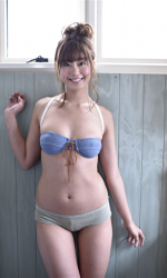 Ms. Amiri Inagawa is wearing light blue bra, light green woman's panties, she is standing in the room, she is a beautiful and lively Japanese & Asian TV personality, swimsuit female model, baseball lover, her bust is 86 cm, she has beautiful breasts.