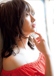 Ms. Ayaka wears a red dress, she is a beautiful & cute Japanese & Asian model, freelance announcer, TV personality.