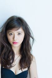 Ms. Ayami Asashige is wearing black lingerie, she is standing, she is a beautiful and elegant Japanese & Asian tall fashion model, gravure idol (bikini model, swimwear model, pin-up model), TV personality, and actress.