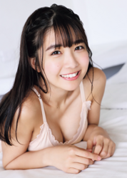 Ms. Kisara Amakura is a Japanese active idol, a very cute bikini model (gravure idol), an actress, and a TV personality, she is lying face down in white women's underwear.